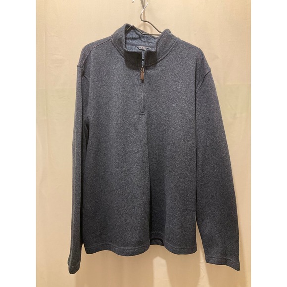 IZOD Mens 2XL Pullover Sweater Quarter‎ Zip Long Sleeve Blue - Picture 2 of 4
